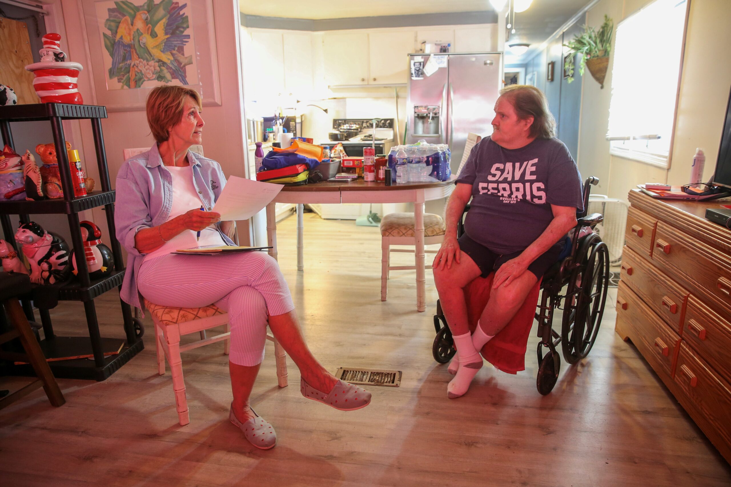 A CRC case manager on a home visit