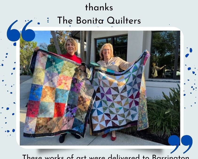 Donated quilts for Seniors
